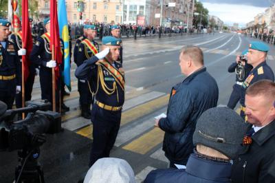 Рязань встретила десантников, принимавших участие в параде на Красной площади 